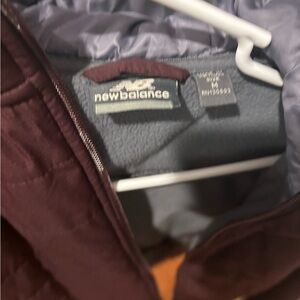 New Balance Burgundy and Gray Jacket